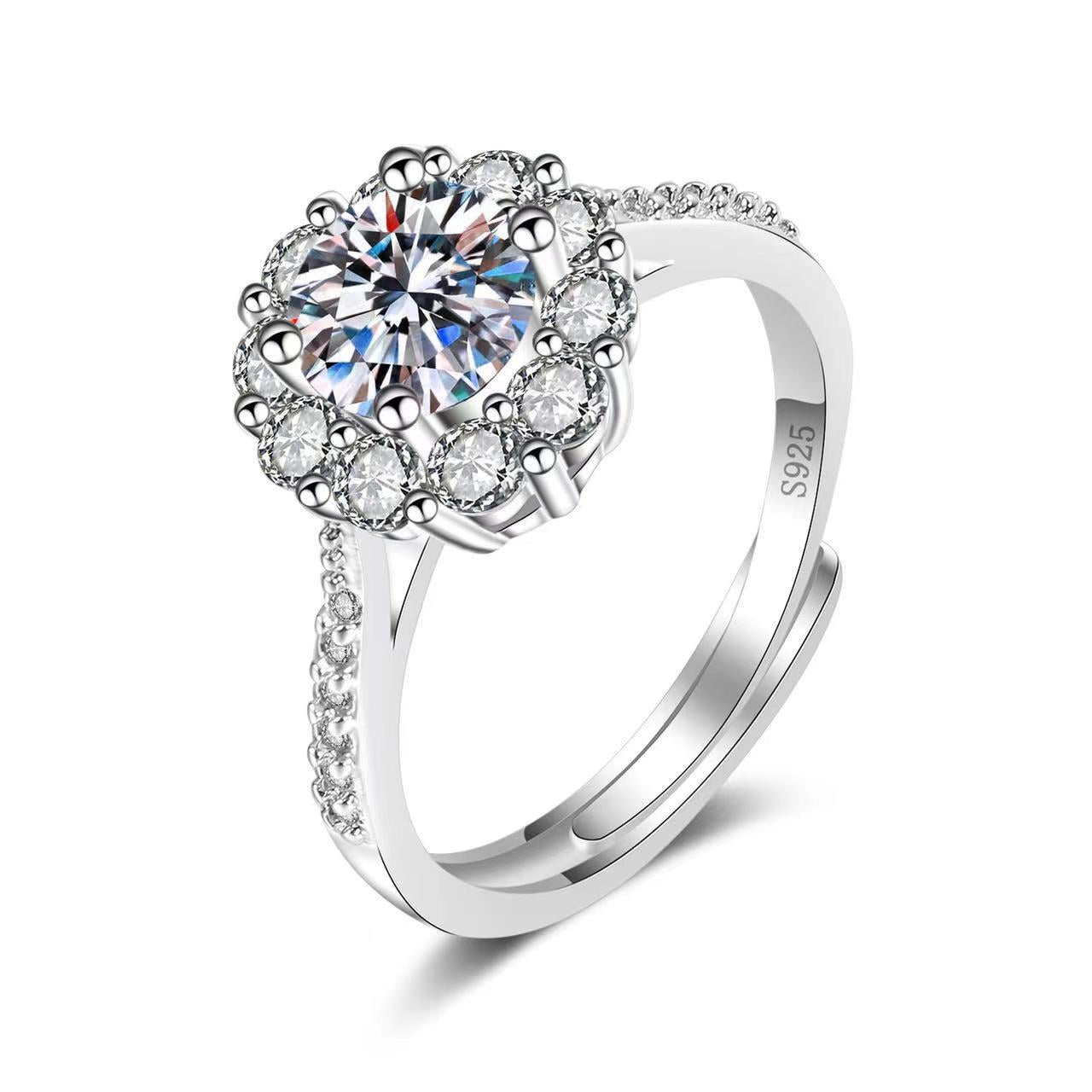 Moissanite Female Affordable Luxury Fashion Niche Rings