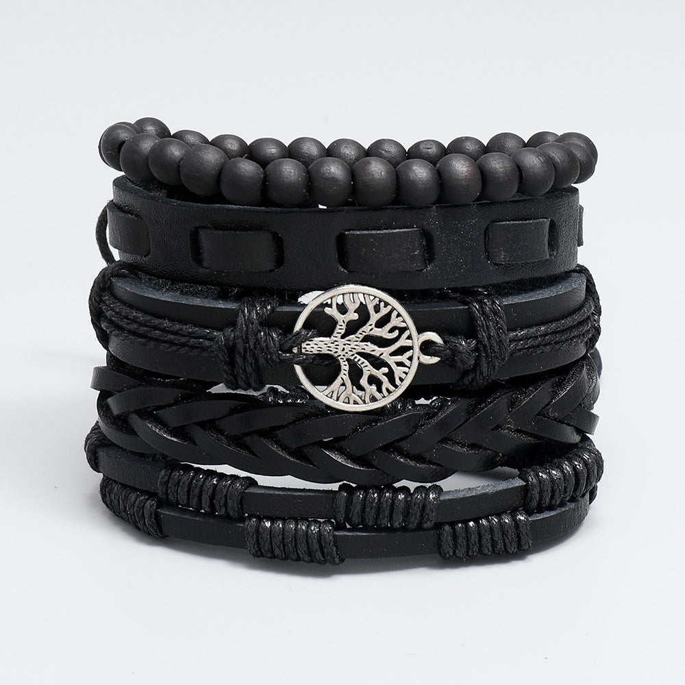 Personality Handmade Weave Vintage Leather Lucky Bracelets