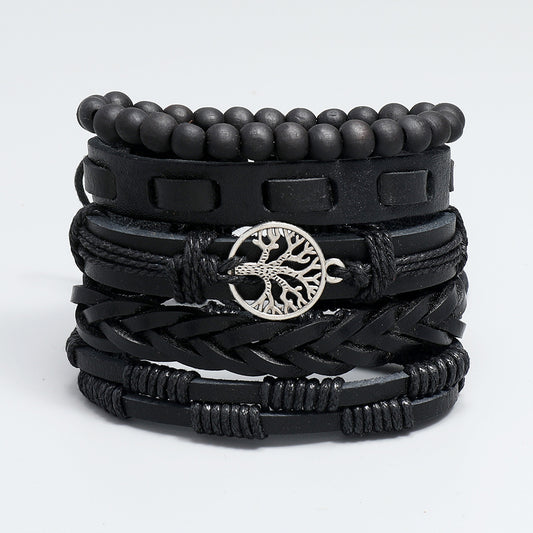Personality Handmade Weave Vintage Leather Lucky Bracelets