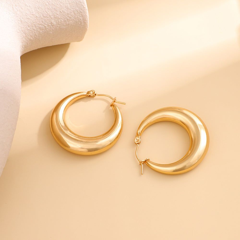 Women's Shaped Tube Style Light Luxury Fashion Simple Luxurious Earrings