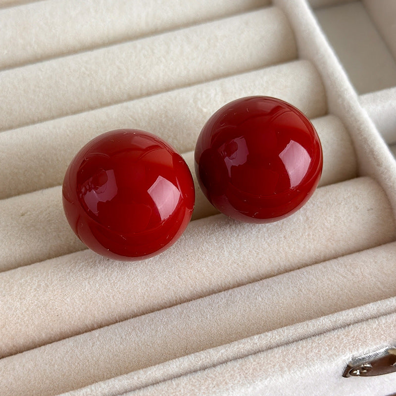 Ear Female Baroque Large Pearl Light Luxury High Sense Stud Earrings