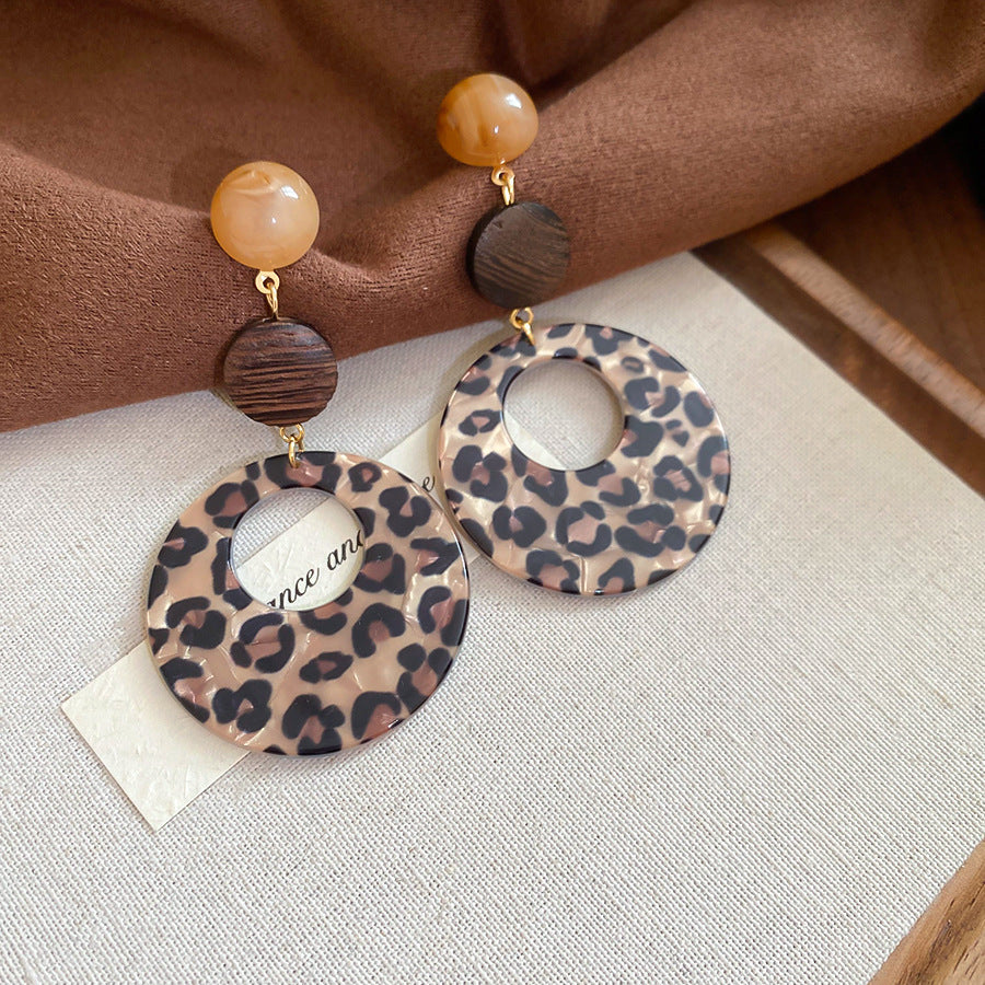 Chinese Style Coffee Color Wooden Bead Light Luxury High-grade Mori Rings
