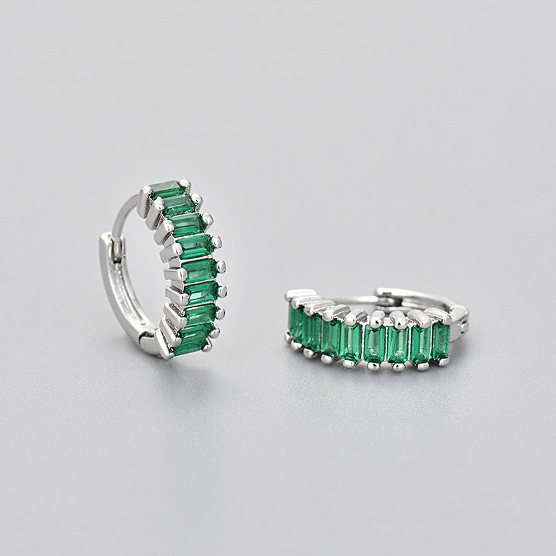 Rectangular Zircon Sweet Bohemian Affordable Luxury Earrings