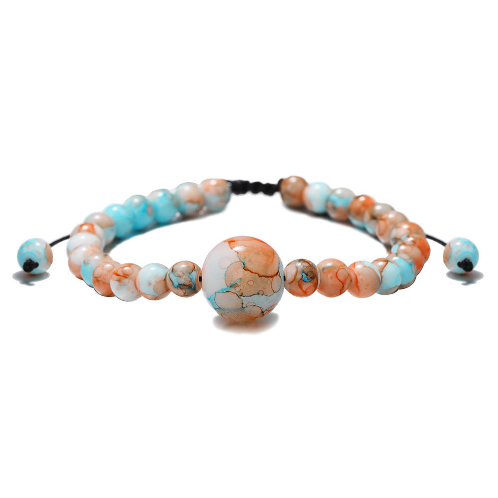 Women's String Beads Adjustable Ethnic Hand-woven Glass Bracelet