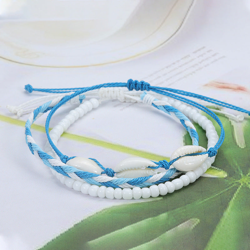 Line Braided Anklet Turtle Surfing Foot Bracelets