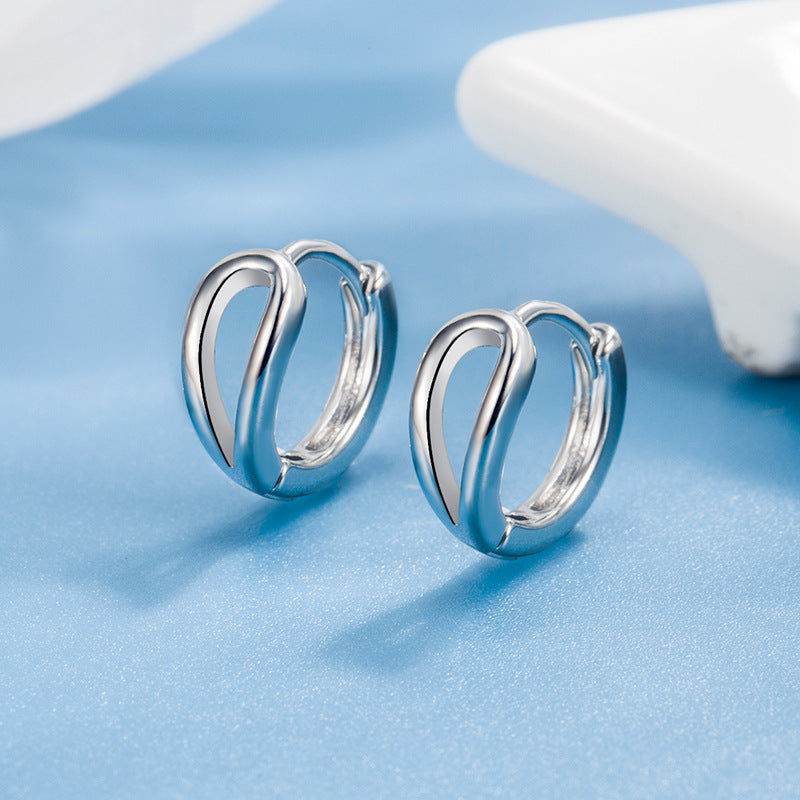 Women's Simple Hollow Water Drops Clip Trendy Ear Buckle