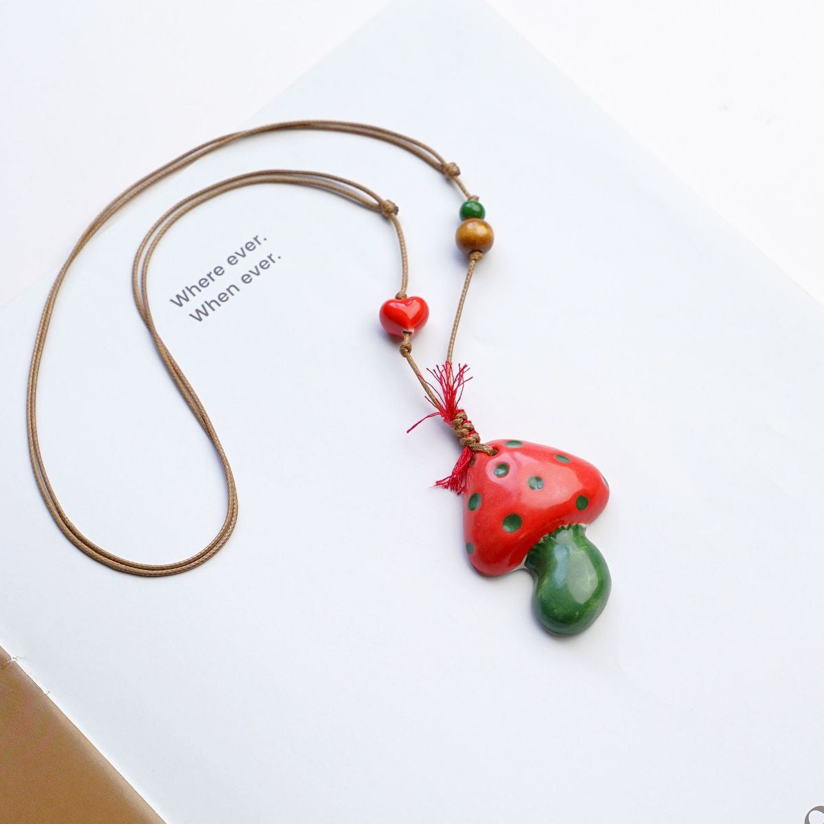 Style Personalized Trendy Ceramic Geometric Colorful Fish Long High-grade Necklace