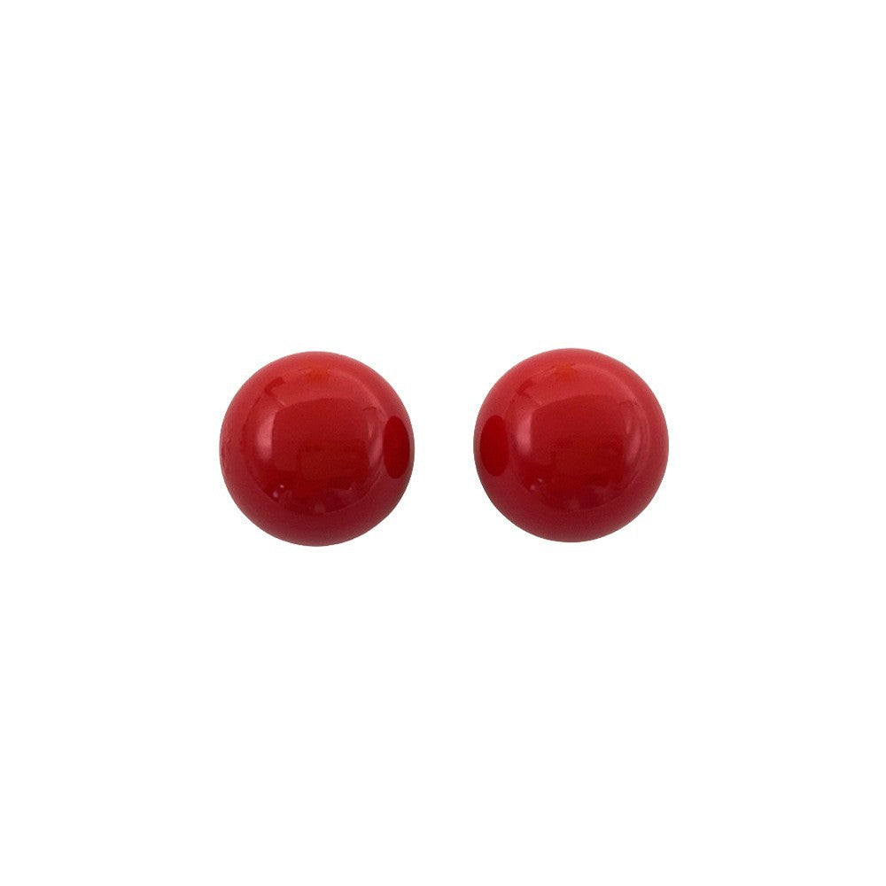 Cherry Color Atmosphere Accessories Wine Steamed Earrings