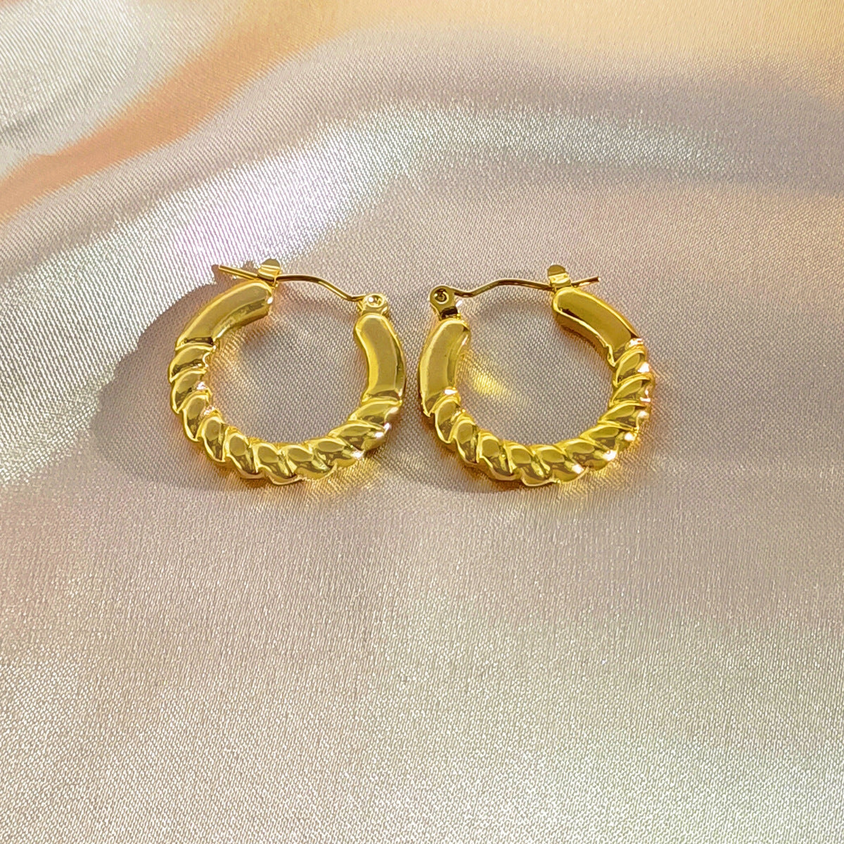 Stainless Steel Hydraulic Craft Ear Clip Earrings