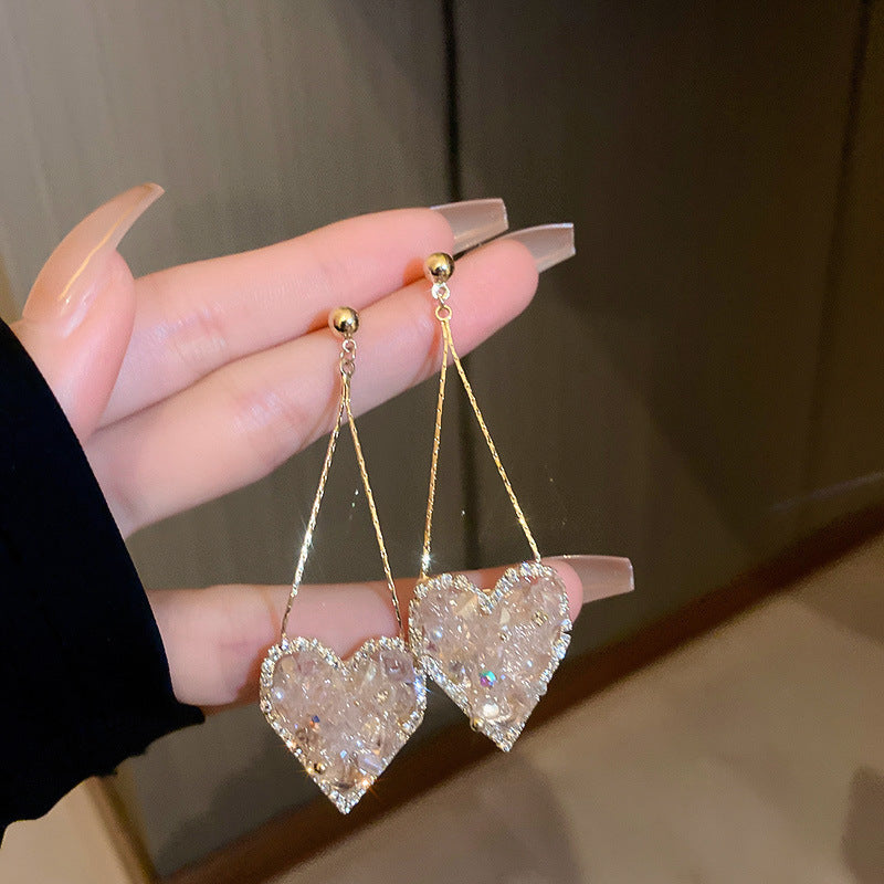 Zircon Butterfly Water Drop Ear Female Rings