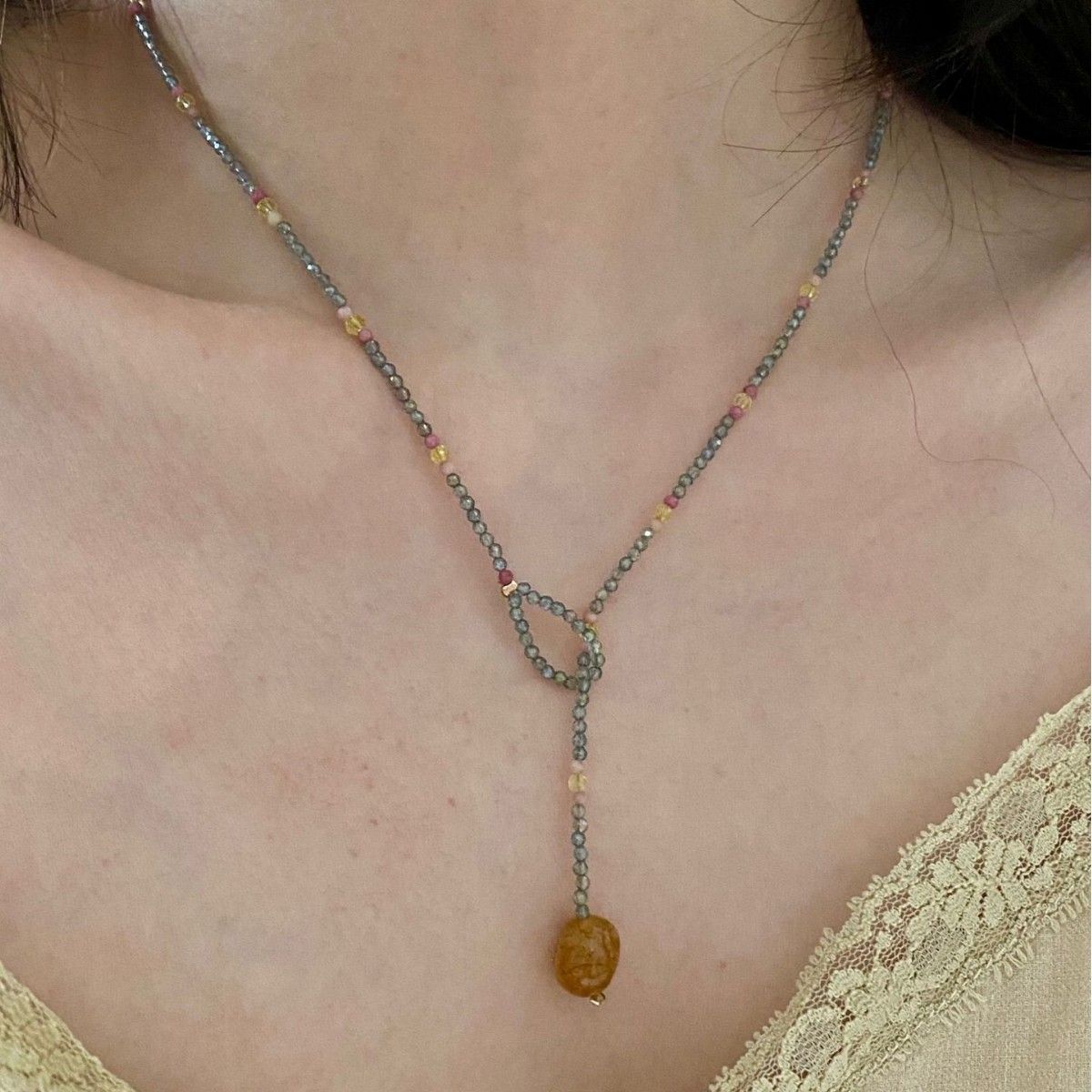 Women's With Broken Sier Exquisite Small Beads For Necklace