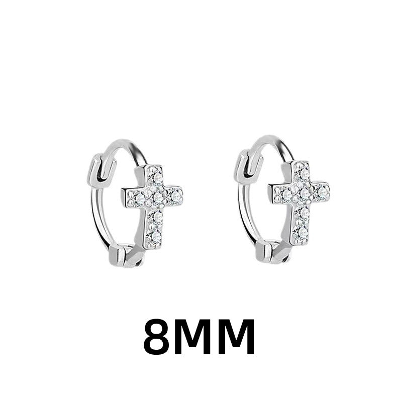 Diamond Cross Personalized Street Style Fashion Geometric Ear Buckle