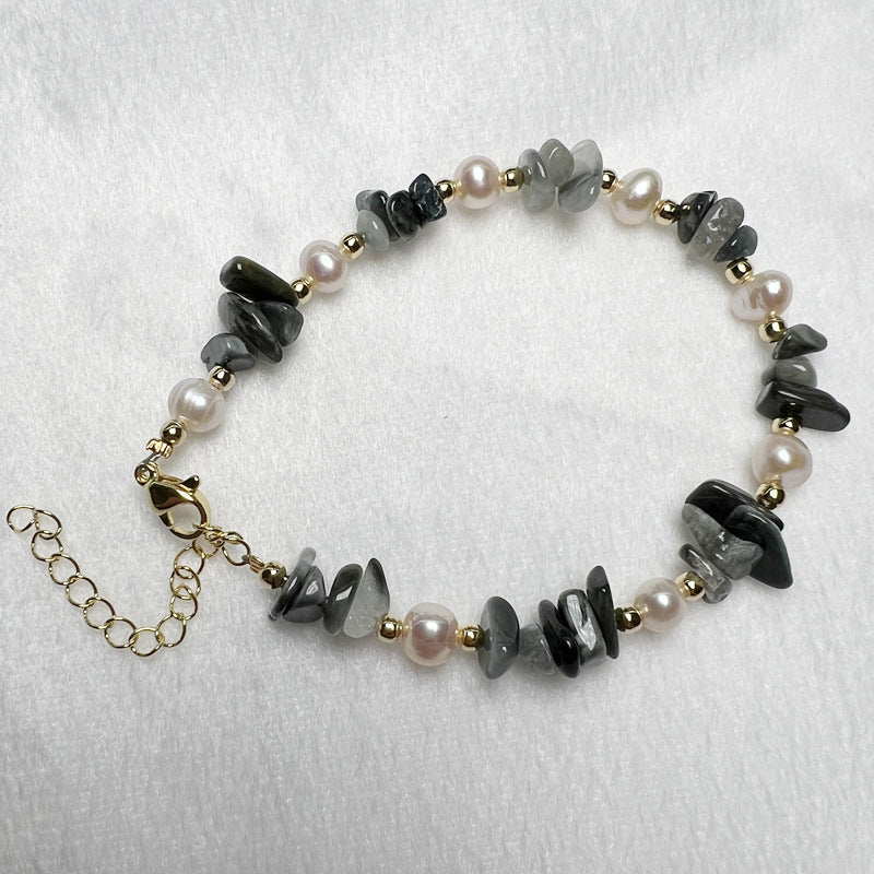 Freshwater Pearl With Crystal Gravel Live Broadcast Amethyst Bracelets