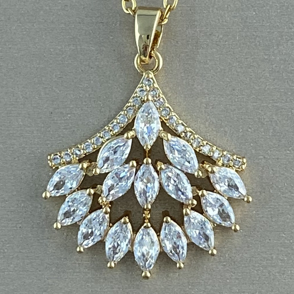 Women's Real Gold Plating Opal Fox Clover Pendants