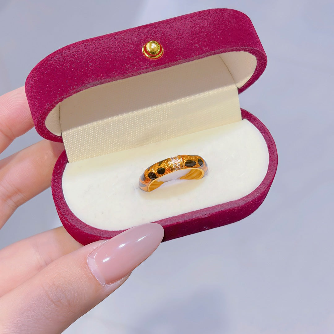 Women's Alluvial Gold Retro Affordable Luxury Design Brass Plated Fashion Ring