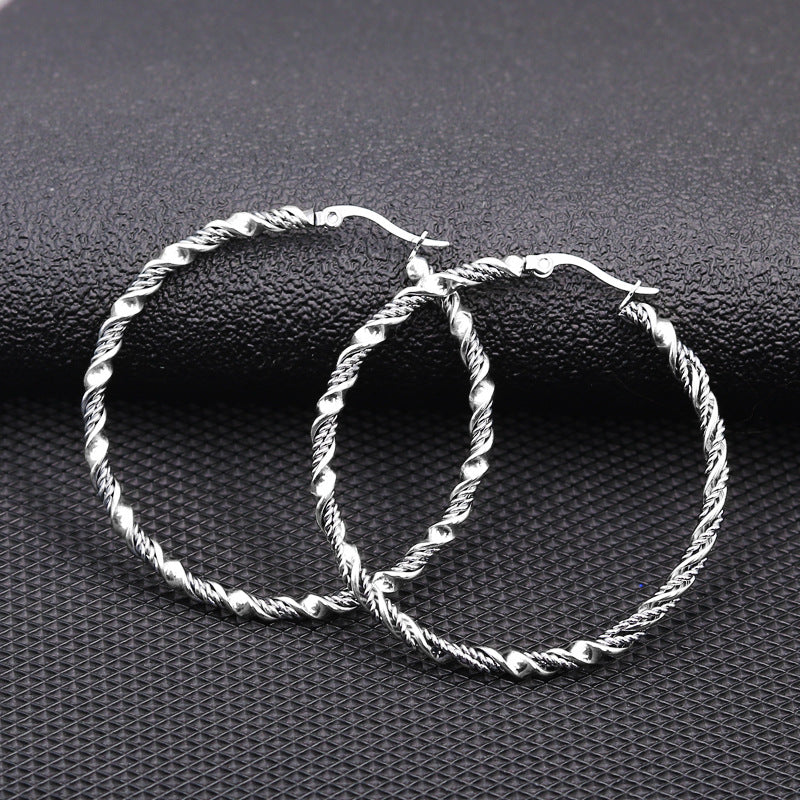 Minority Simple Personality Fashion Titanium Steel Ear Buckle