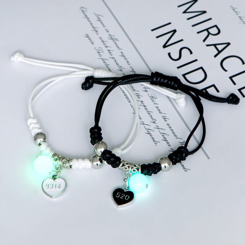 Women's & Men's Luminous Couple And Korean Simple Bunny Bracelets