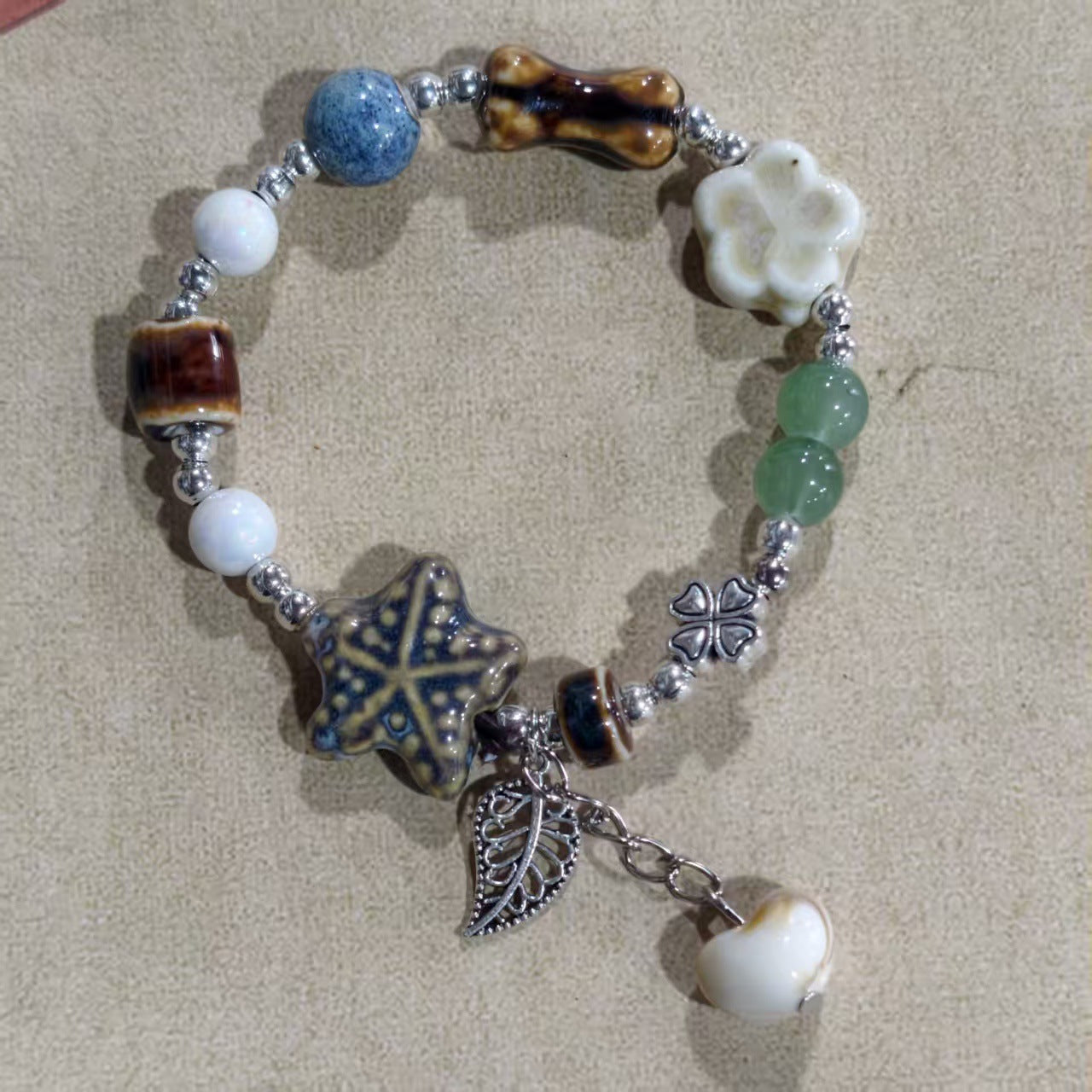 Alloy Ceramic Ethnic Style Single Handmade Filament Bracelet
