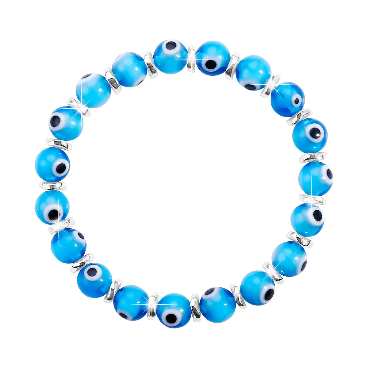 Women's & Men's Haematite Glass Eye Beaded Devil Bracelet