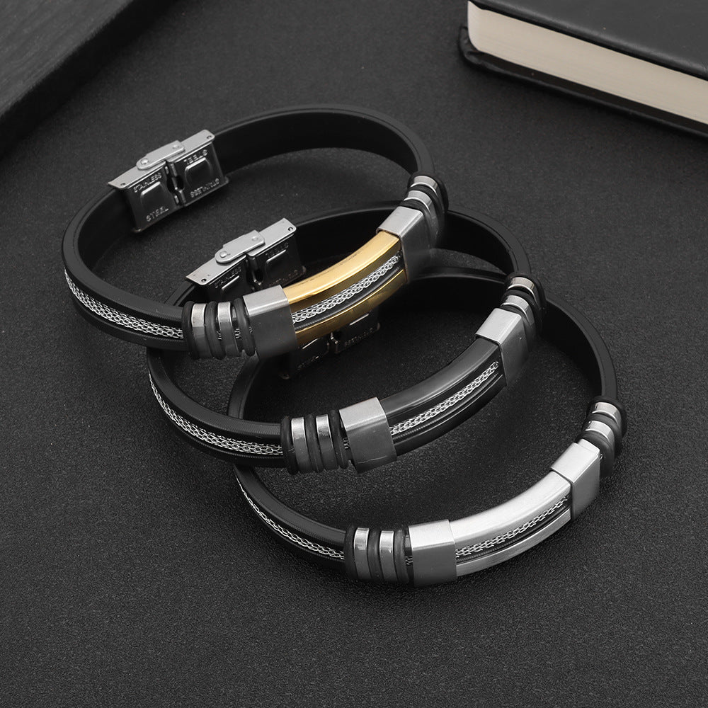 Men's Attractive Simple Trendy Titanium Steel Bracelets