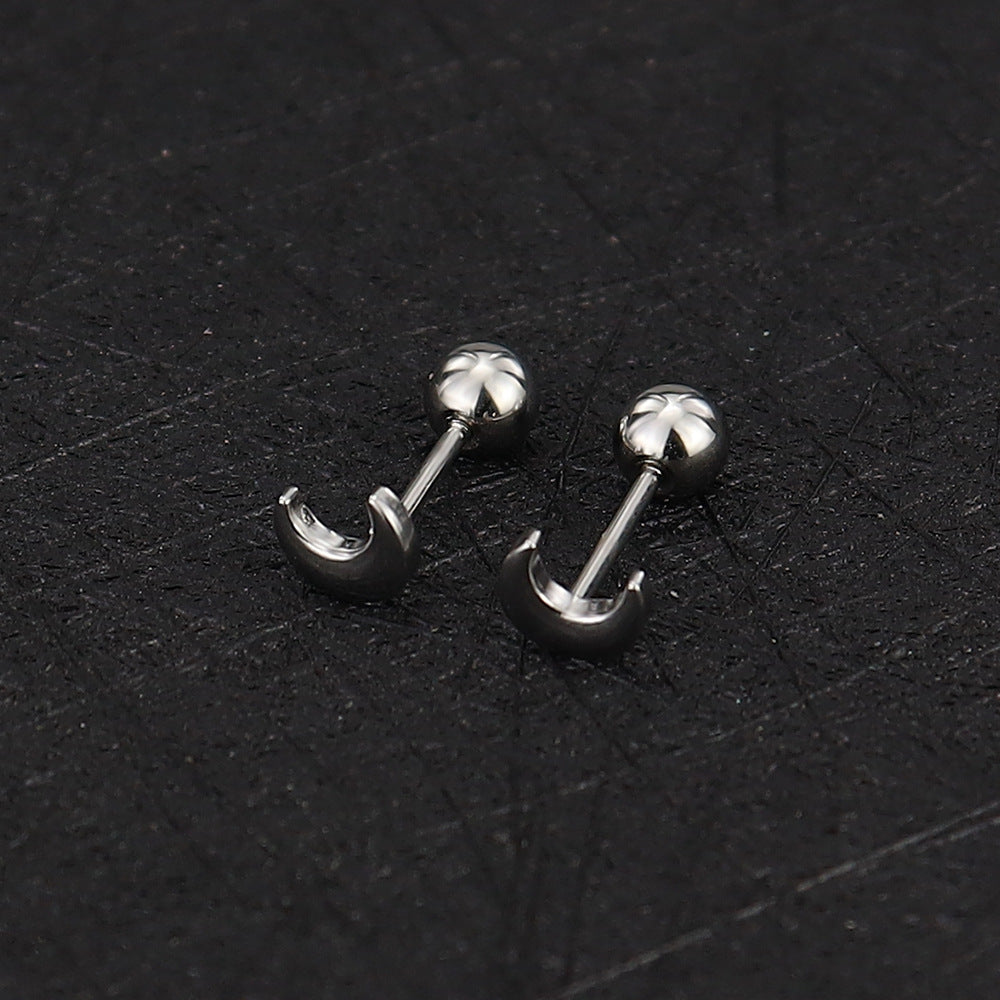 Stainless Steel Ear Bone Nail Mini Piercing Screw Rings