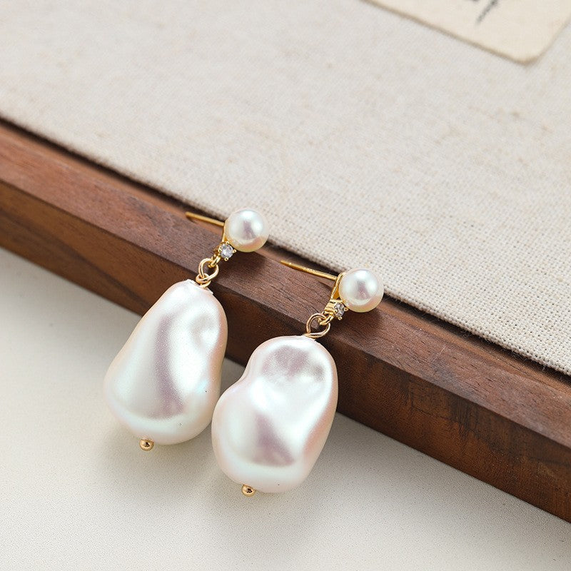 Fashion Water Drops Pearl Sweet Lady Style Earrings