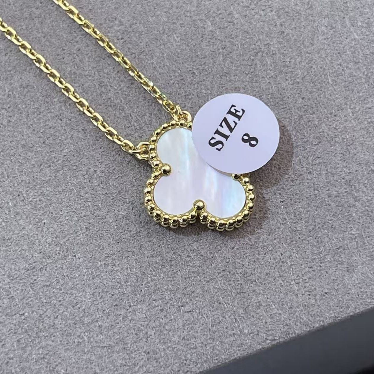 High Version V Gold Clover Thick Plated Clavicle Chain Necklaces