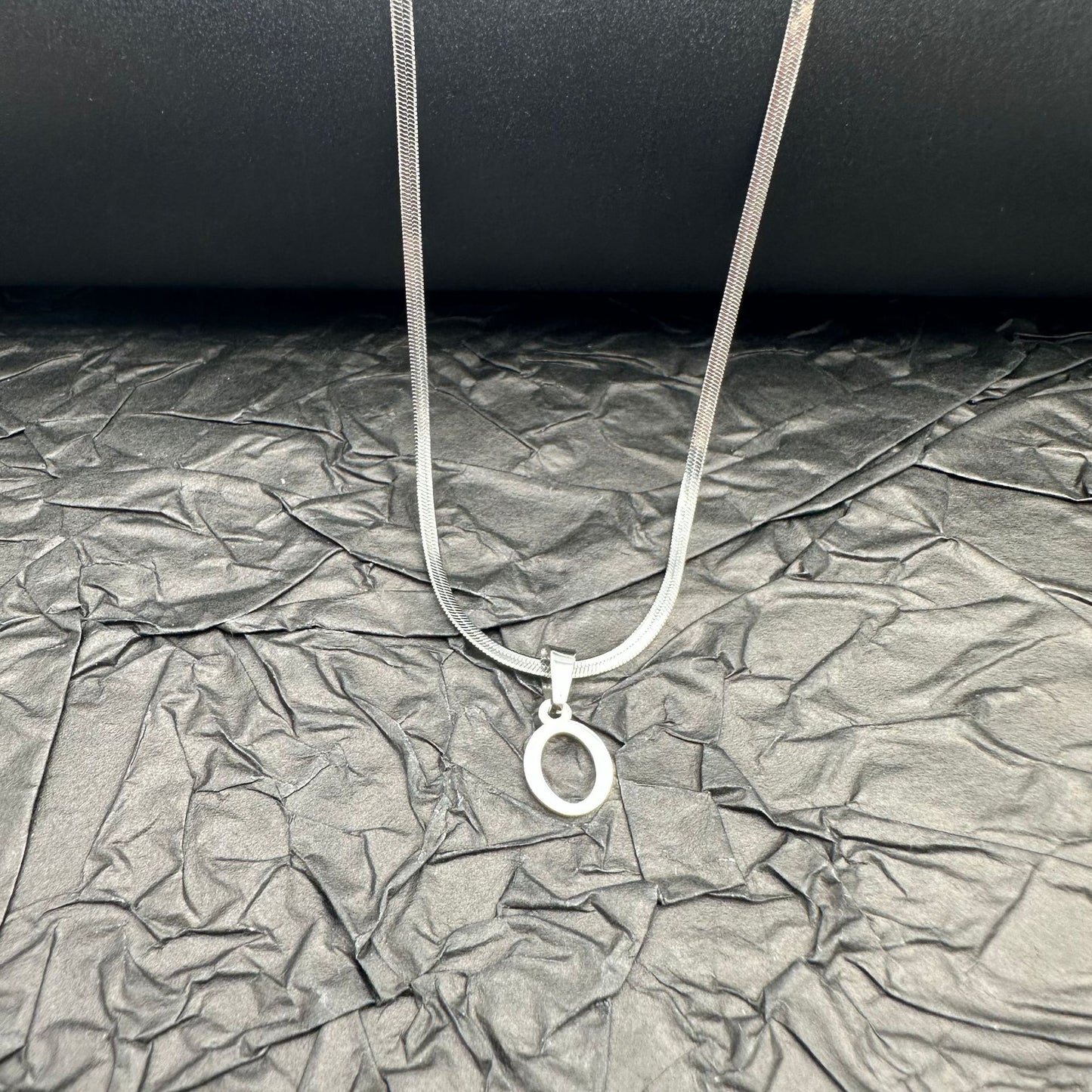 Letter Blade Chain Stainless Steel Material Necklaces