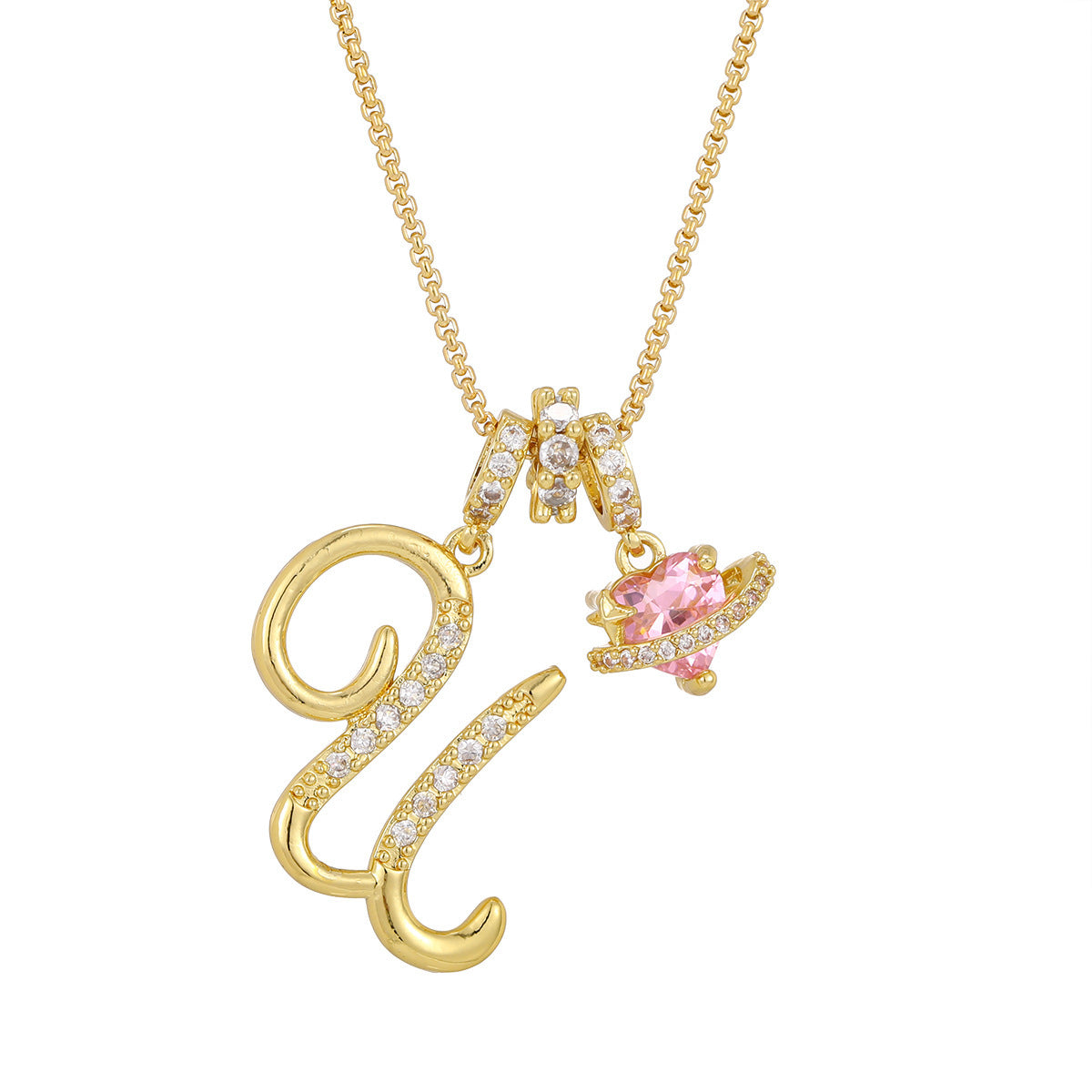Dopamine English Letter Light Luxury Minority Necklaces