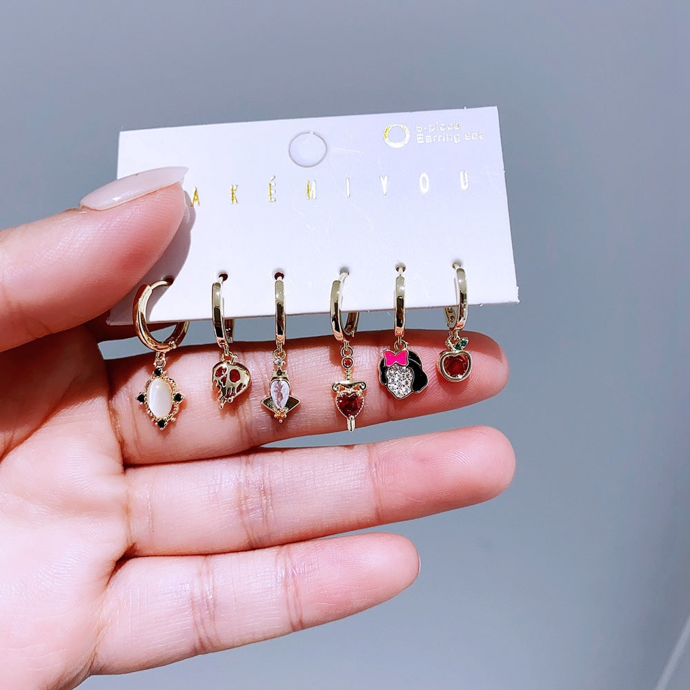 Fairy Tale Movie Villain Series Color Earrings