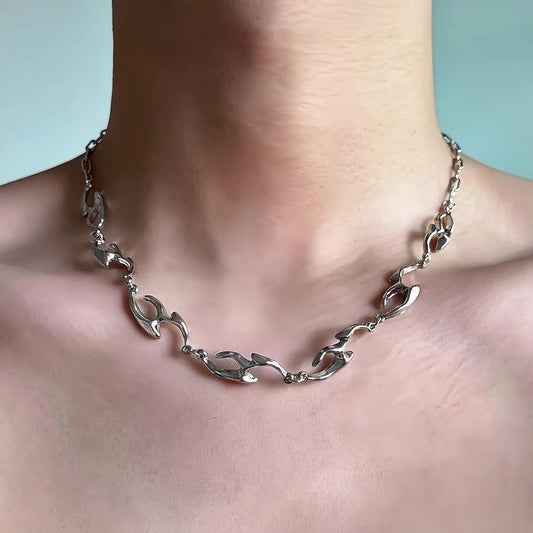 Women's & Men's Irregular Shaped Metal Street Trendy Design High-grade Necklace