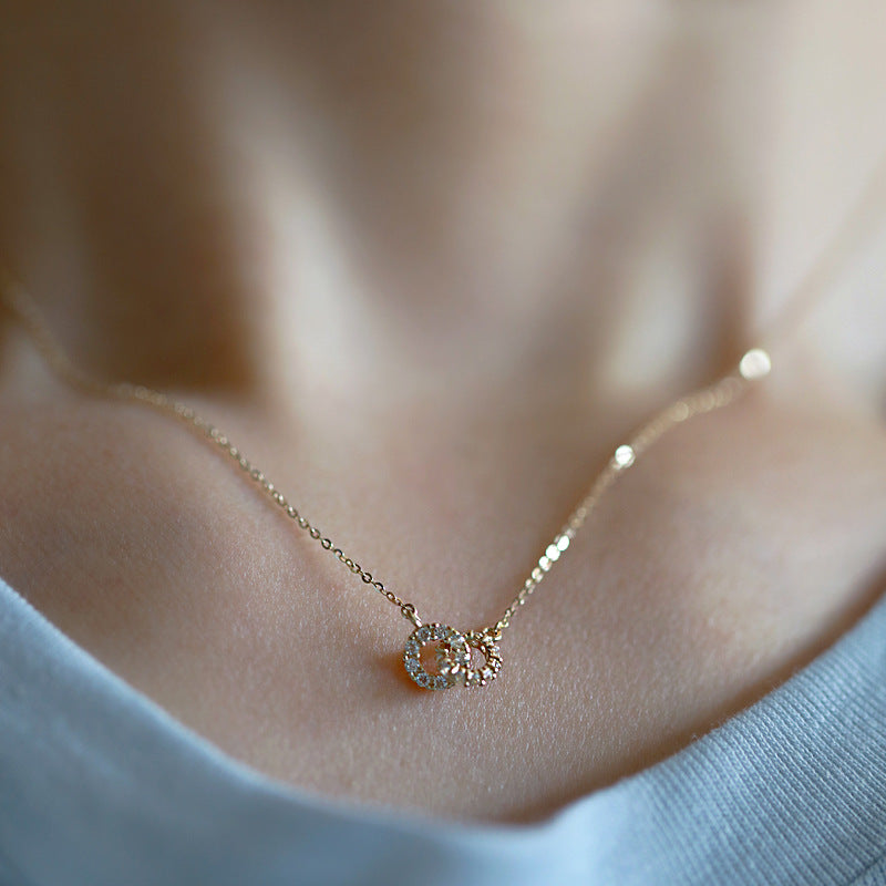 Women's Sier Good Luck Full Diamond Palace Style Very Fine Beautiful Necklaces