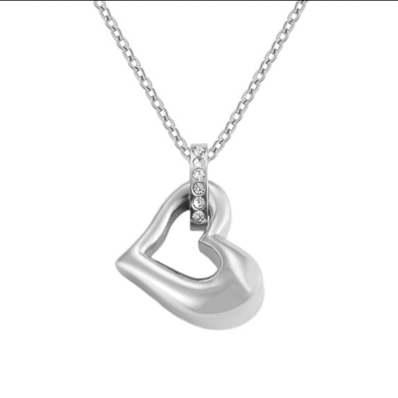 Stainless Steel Fashion Style Hollow Heart-shaped Necklaces