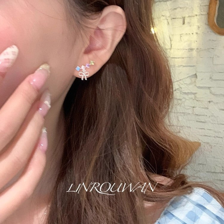 Zircon Bow Female Design High Sense Rings