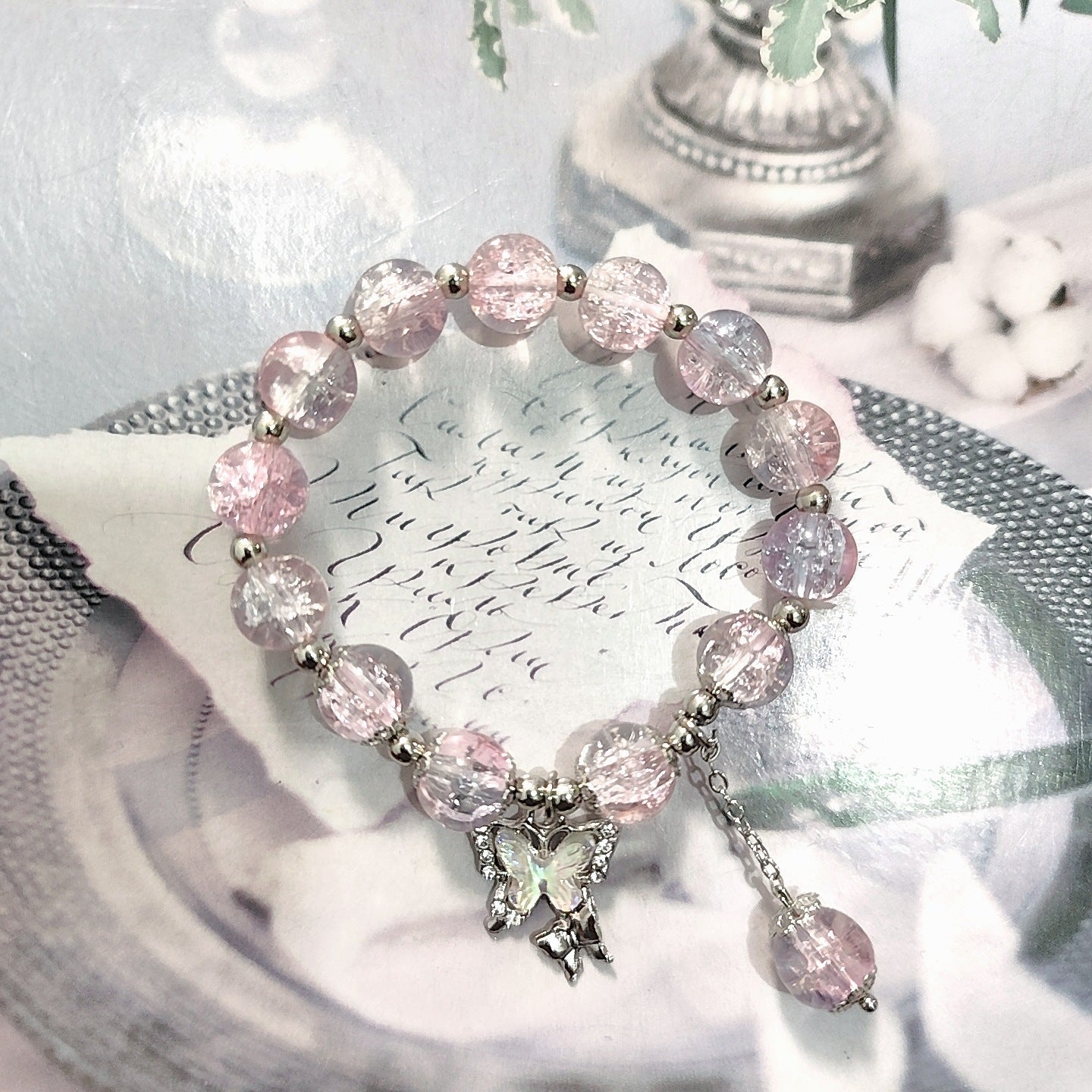 Cherry Blossom Glaze Female Design High Sense Bracelet