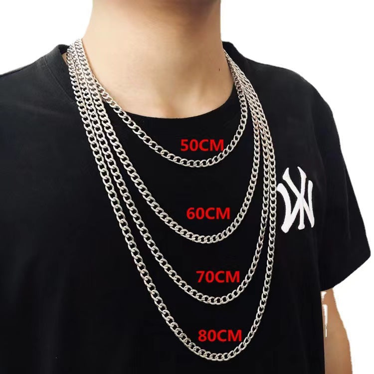 Stainless Steel Titanium Cuban Link Chain Necklaces