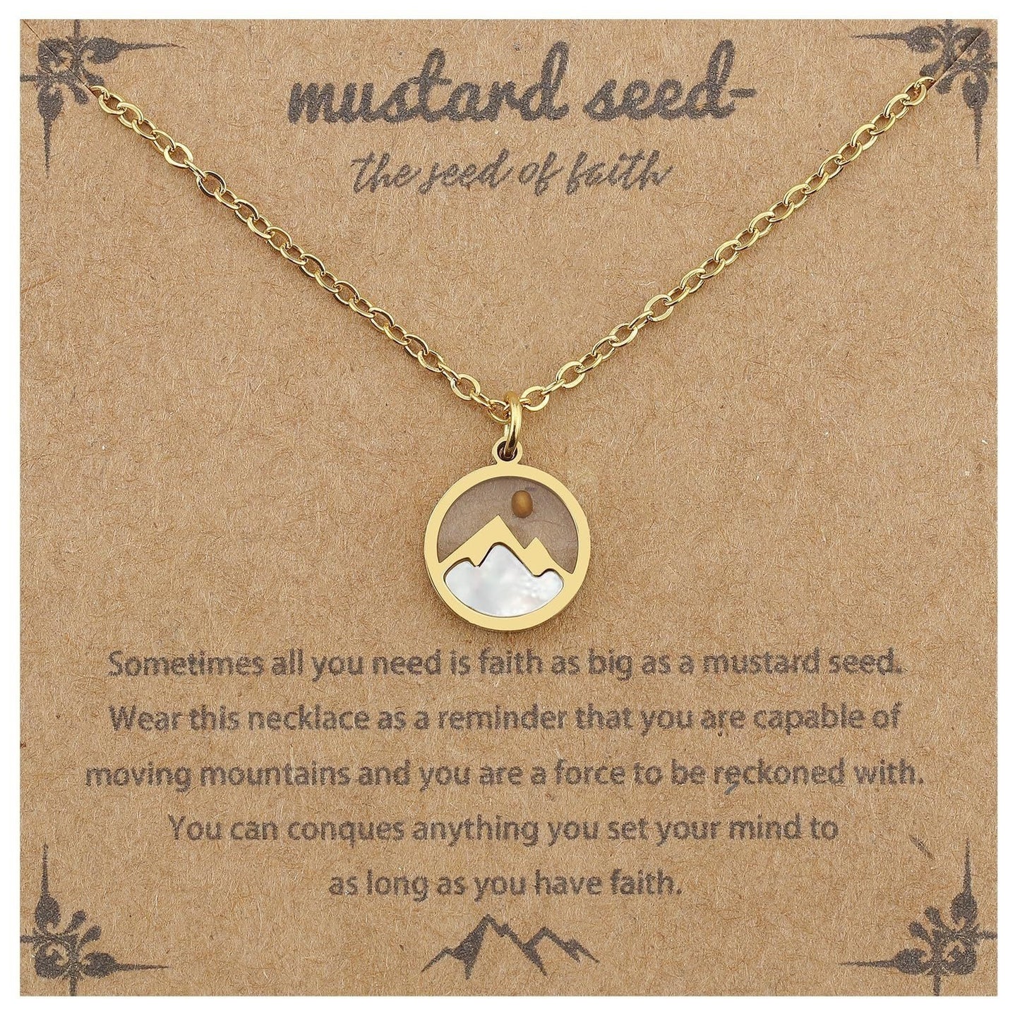 Women's & Men's Cabbage Seed Oval Stainless Steel Couple Necklaces