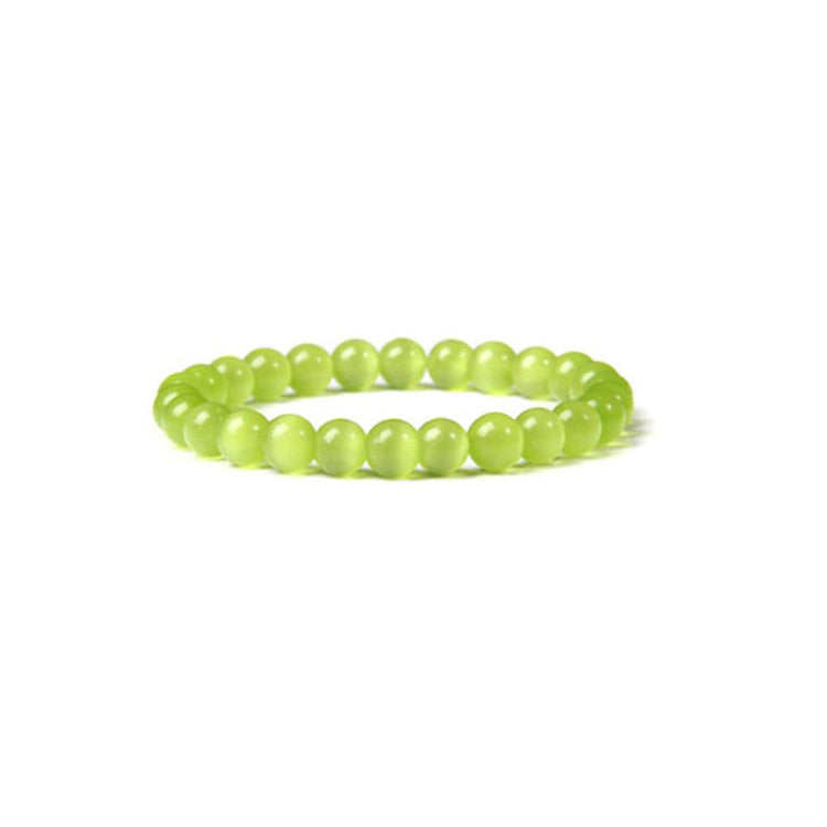 Women's Opal Natural Crystal Stone Beads Elastic String Bracelets