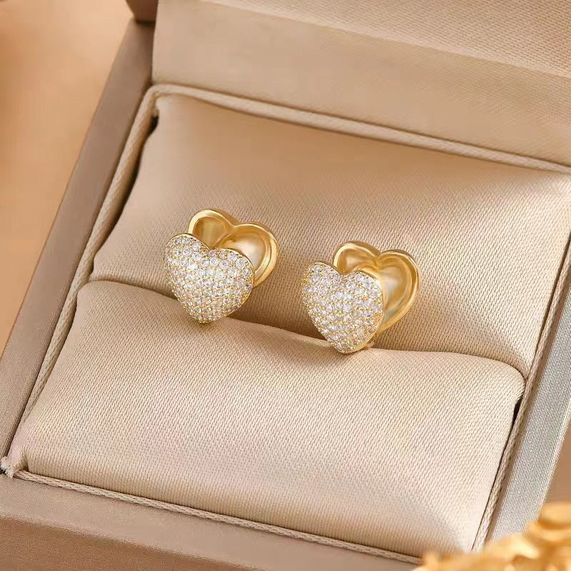 Women's Fashion Style Pearl Exquisite Versatile High-grade Ear Earrings