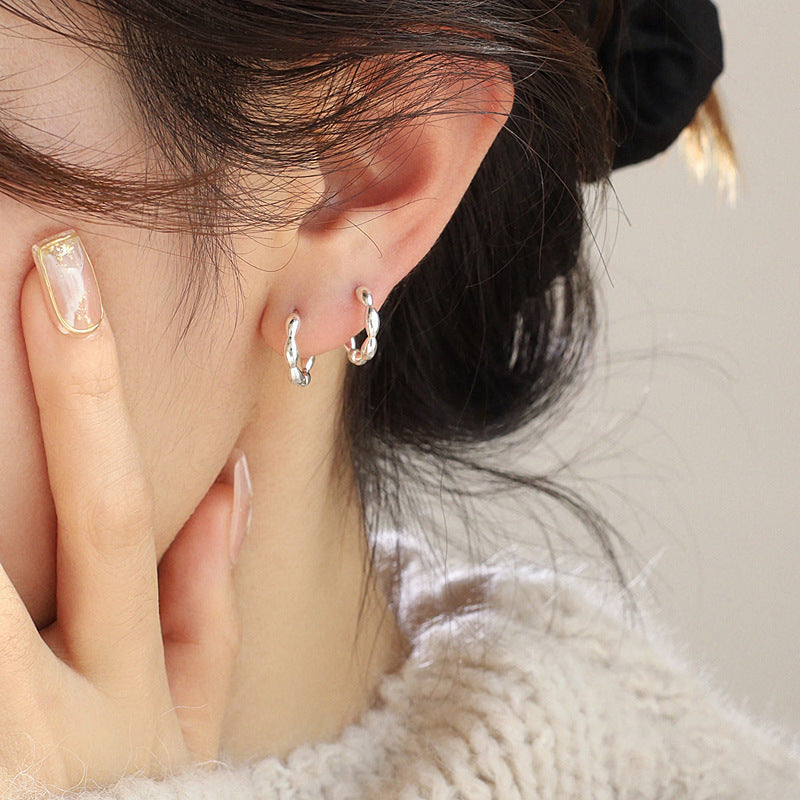 Grain Design Female Personality Trendy Temperament Peas Cold Style Olive Earrings