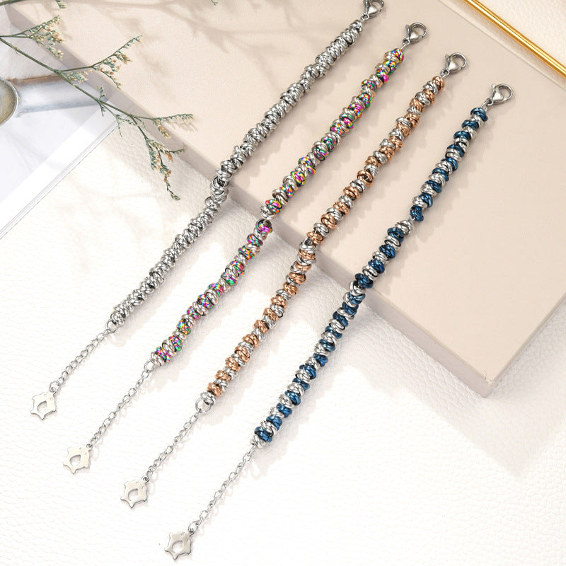 Women's Electroplating High-grade Stainless Steel Titanium Pearl Decorative Bracelet