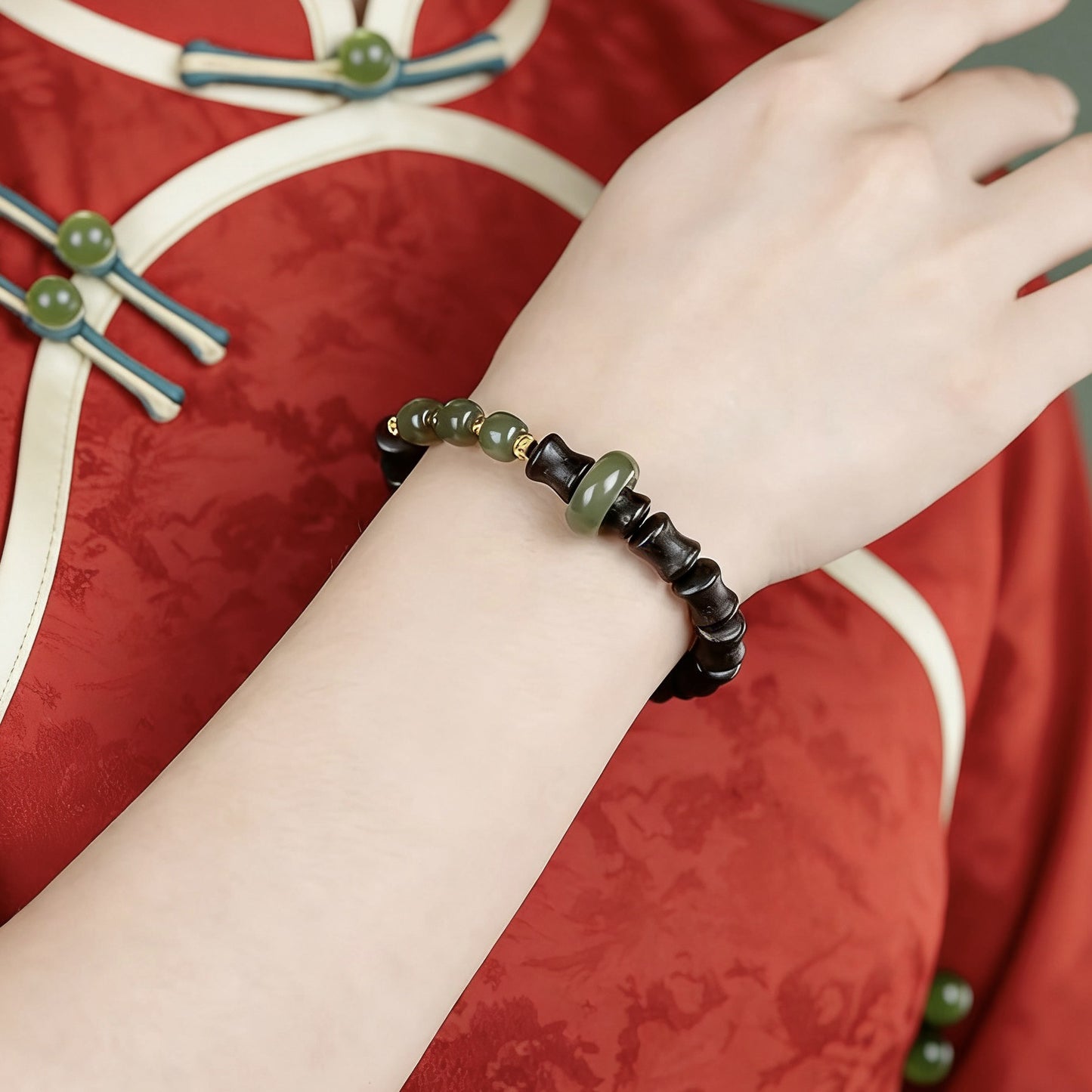 Design Natural Aromatic Beads Traditional Chinese Medicine Herbal Ancient Crafts Bracelet