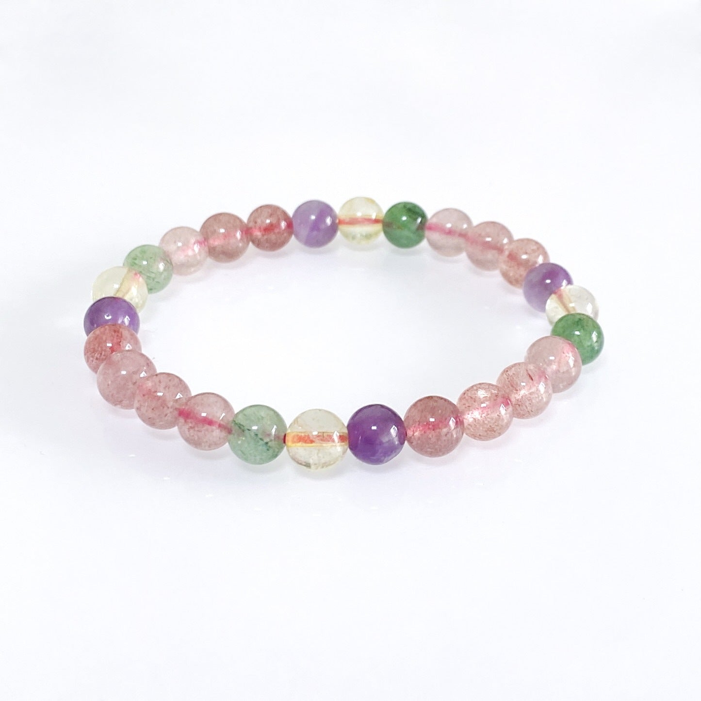 Eight Treasure Crystal Amethyst Strawberry Female Bracelets