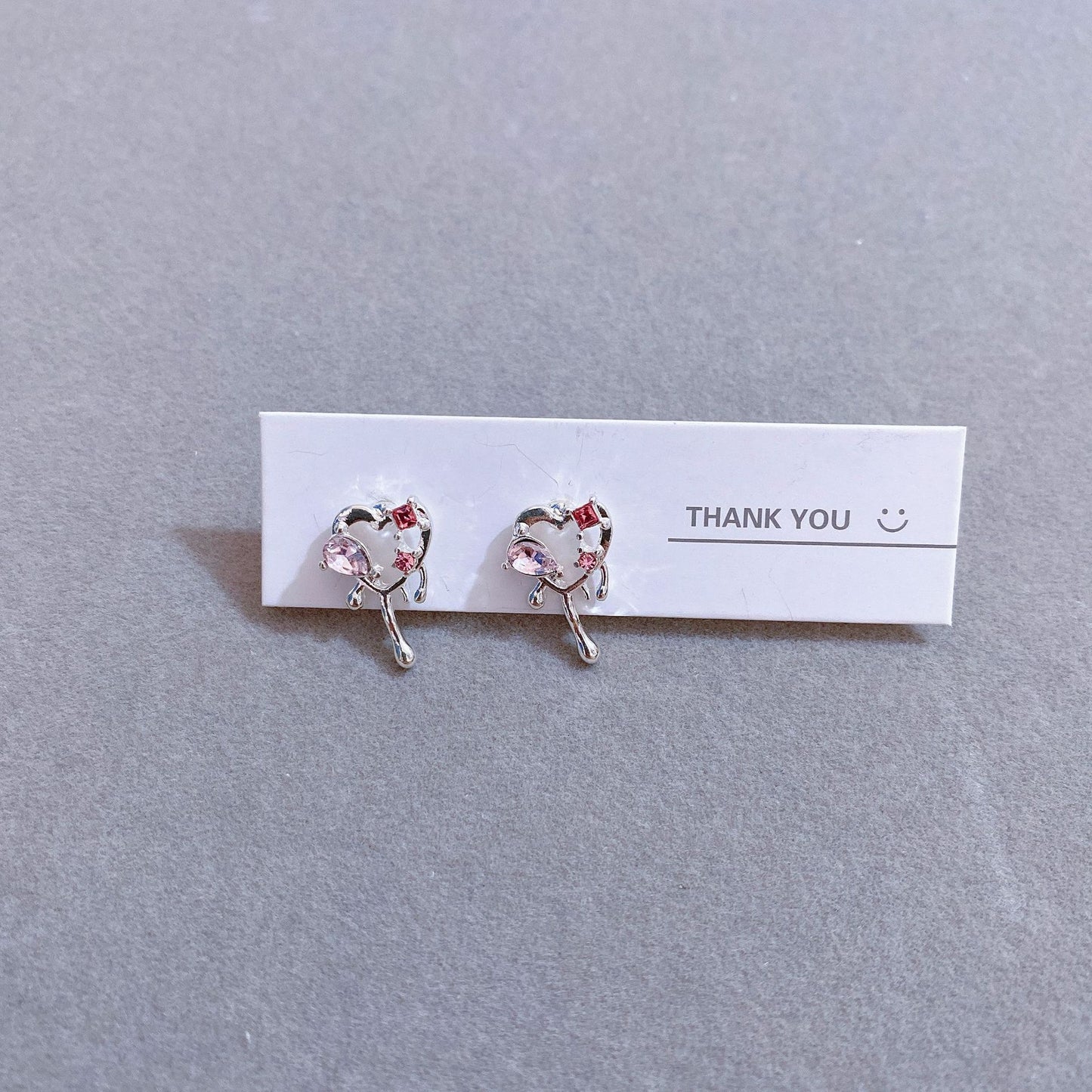 Exquisite Angel Tears Sier Needle Advanced Design Sense Small Ear Earrings