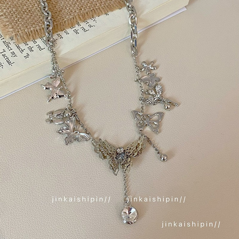 Butterfly Drop Female Mori Style Niche Exquisite Fashion Sweet Necklace