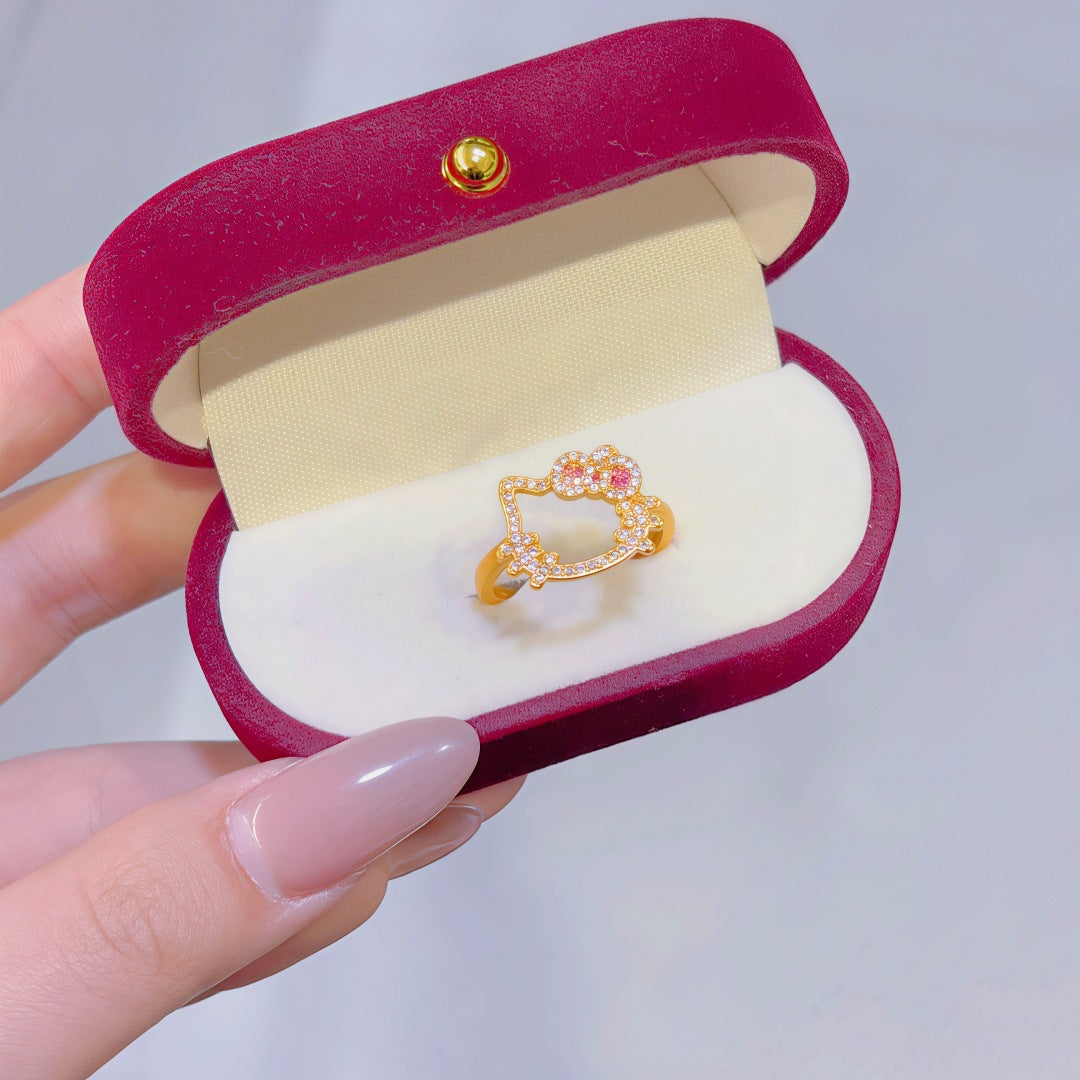 Women's Alluvial Gold Retro Affordable Luxury Design Brass Plated Fashion Ring