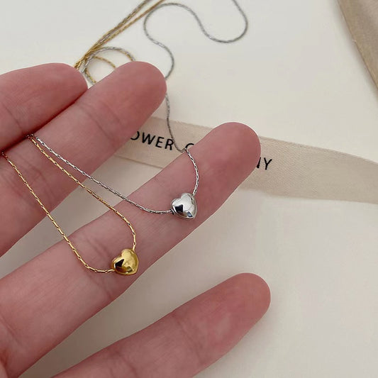 Opposite Sex Love Titanium Steel Female Fashion Short Necklace