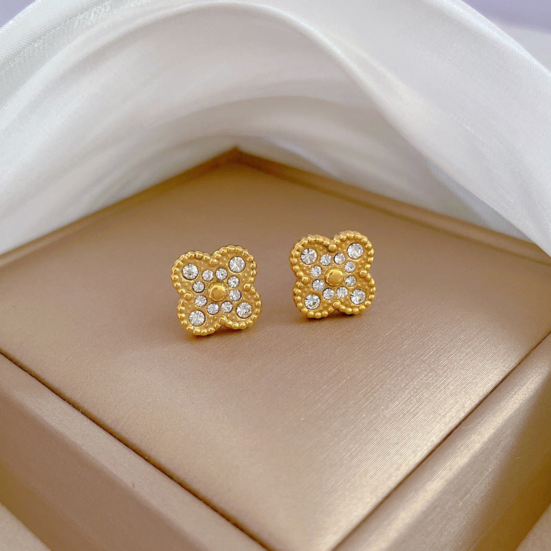 Simple Classic All Match Fashion Zircon Earrings
