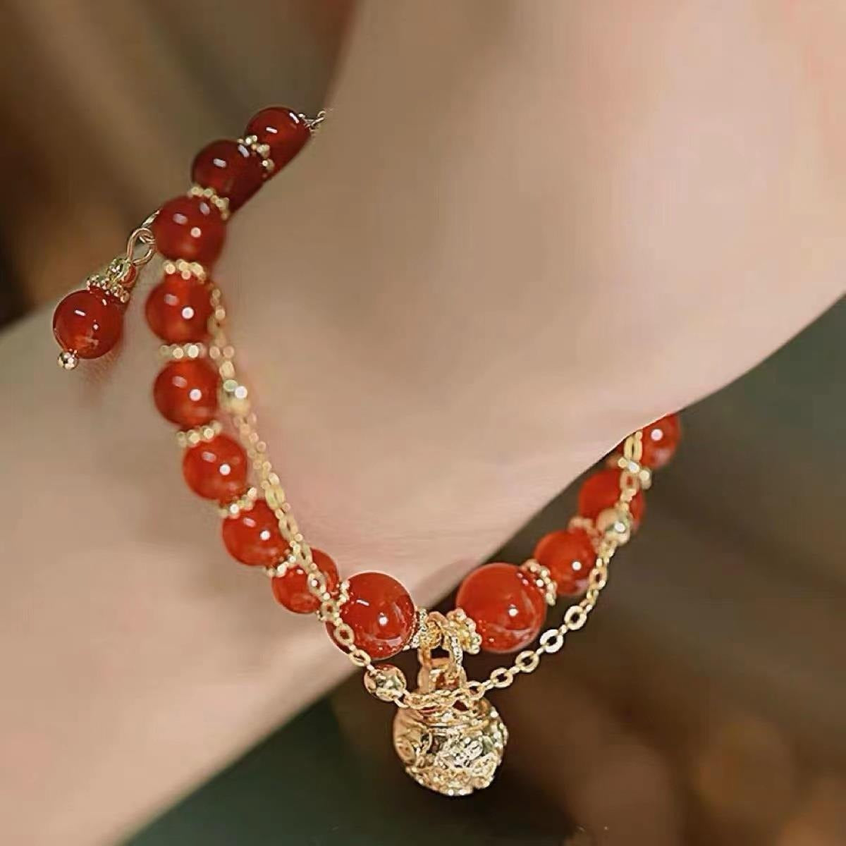 Women's Jade Rabbit Blessing Card For Design Good-looking Girlfriends Bracelets