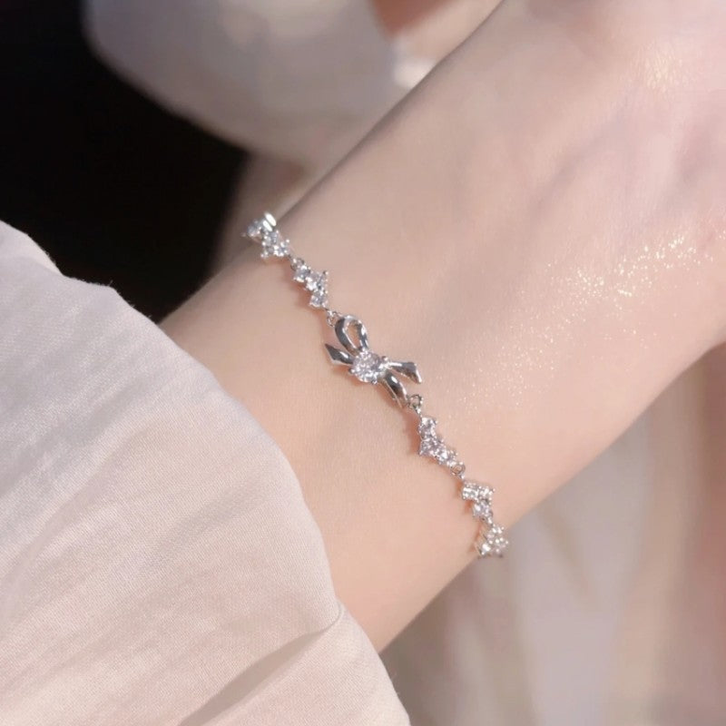 Women's Zircon Bow Light Luxury Graceful Beautiful Sweet Bracelets